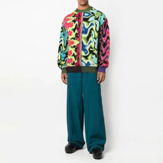 Off-White Men’ s FW22 Solid Color Elastic Waistband Straight-Leg Casual Pants/Trousers Loose Fit Blue Off-White Men’ s FW22 Solid Color Elastic Waistband Straight-Leg Casual Pants/Trousers Loose Fit Blue