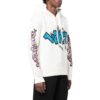 Off-White Men’ s FW22 Solid Color Graffiti Long Sleeves Hooded Knit White