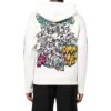Off-White Men’ s FW22 Solid Color Graffiti Long Sleeves Hooded Knit White