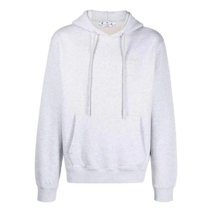 Off-White Men’ s FW22 Solid Color Hooded Long Sleeves Version Gray