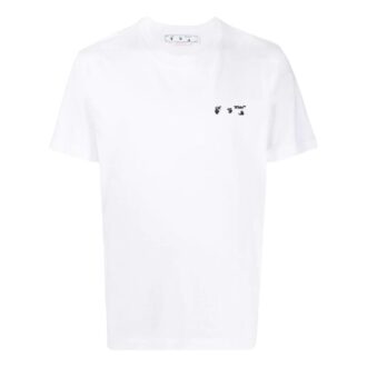Off-White Men’ s FW22 Solid Color Logo Alphabet Printing Round Neck Short Sleeve White T-Shirt Off-White Men’ s FW22 Solid Color Logo Alphabet Printing Round Neck Short Sleeve White T-Shirt
