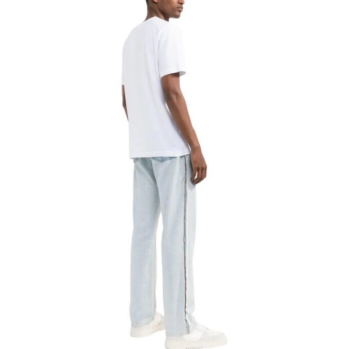 Off-White Men’ s FW22 Solid Color Logo Alphabet Printing Round Neck Short Sleeve White T-Shirt