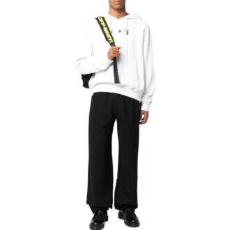 Off-White Men’ s FW22 Solid Color Logo Embroidered Straight Sports Pants/Trousers/Joggers Loose Fit Black Off-White Men’ s FW22 Solid Color Logo Embroidered Straight Sports Pants/Trousers/Joggers Loose Fit Black