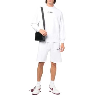 Off-White Men’ s FW22 Solid Color Logo Embroidered Straight Sports Shorts Ordinary Version White Off-White Men’ s FW22 Solid Color Logo Embroidered Straight Sports Shorts Ordinary Version White