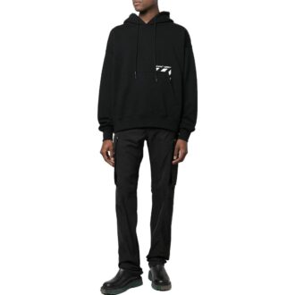 Off-White Men’ s FW22 Solid Color Logo Printing Drawstring Autumn Black Off-White Men’ s FW22 Solid Color Logo Printing Drawstring Autumn Black