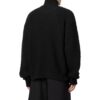 Off-White Men’ s FW22 Solid Color Logo Printing High Collar Wool Sweater Version Black