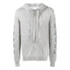 Off-White Men’ s FW22 Solid Color Logo Printing Pullover Hooded Jacket Version Light Grey