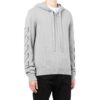 Off-White Men’ s FW22 Solid Color Logo Printing Pullover Hooded Jacket Version Light Grey