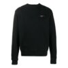 Off-White Men’ s FW22 Solid Color Logo Round Neck Long Sleeves Version Black