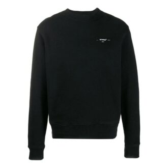 Off-White Men’ s FW22 Solid Color Logo Round Neck Long Sleeves Version Black Off-White Men’ s FW22 Solid Color Logo Round Neck Long Sleeves Version Black