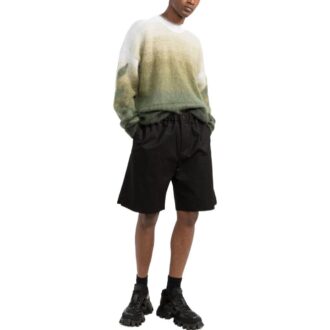 Off-White Men’ s FW22 Solid Color Straight Casual Shorts Loose Fit Black Off-White Men’ s FW22 Solid Color Straight Casual Shorts Loose Fit Black