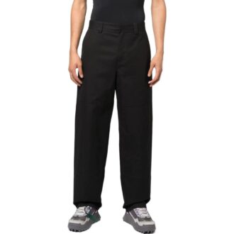 Off-White Men’ s FW22 Solid Color Stripe Printing Straight Casual Pants/Trousers Loose Fit Black Off-White Men’ s FW22 Solid Color Stripe Printing Straight Casual Pants/Trousers Loose Fit Black