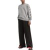 Off-White Men’ s FW22 Stripe Arrow Logo Printing Round Neck Pullover Version Gray
