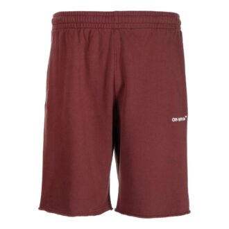 Off-White Men’ s FW22 Stripe Logo Printing Sports Shorts Version Red Off-White Men’ s FW22 Stripe Logo Printing Sports Shorts Version Red