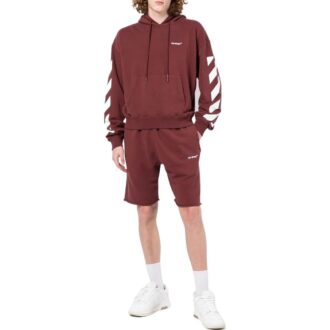 Off-White Men’ s FW22 Stripe Logo Printing Sports Shorts Version Red Off-White Men’ s FW22 Stripe Logo Printing Sports Shorts Version Red