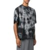 Off-White Men’ s FW22 Tie Dye Logo Printing Round Neck Short Sleeve Loose Fit Gray T-Shirt