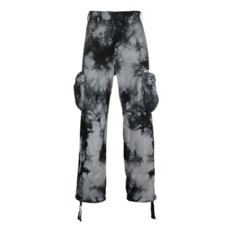 Off-White Men’ s FW22 Tie Dye Pattern Printing 3D Pocket Cargo Casual Pants/Trousers Black Off-White Men’ s FW22 Tie Dye Pattern Printing 3D Pocket Cargo Casual Pants/Trousers Black