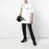 Off-White Men’ s Golden Ratio Yellow Gold Printing Short Sleeve White T-Shirt
