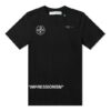 Off-White Men’ s Graffiti Arrow Pattern Short Sleeve Loose Fit Black T-Shirt