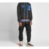 Off-White Men’ s Graphic Printed Drawstring Printing Hooded Long Sleeves Dark Grey