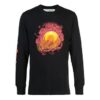 Off-White Men’ s Hands and Planet L/S Printing Long Sleeves Black T-Shirt