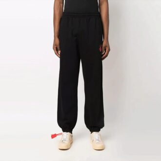 Off-White Men’ s Hands Off Red Arrow Sports Pants/Trousers/Joggers Loose Fit Black Off-White Men’ s Hands Off Red Arrow Sports Pants/Trousers/Joggers Loose Fit Black