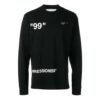Off-White Men’ s Ice Man Round Neck Loose Long Sleeves Black T-Shirt