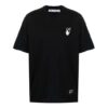 Off-White Men’ s Illustration Arrow Pattern Printing Short Sleeve Black T-Shirt