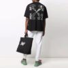 Off-White Men’ s Illustration Arrow Pattern Printing Short Sleeve Black T-Shirt