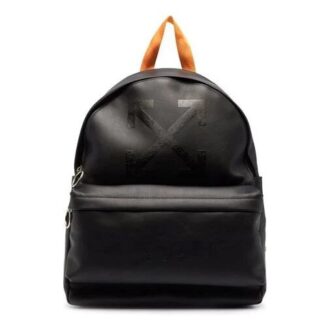Off-White Men’ s Leather Black Backpack