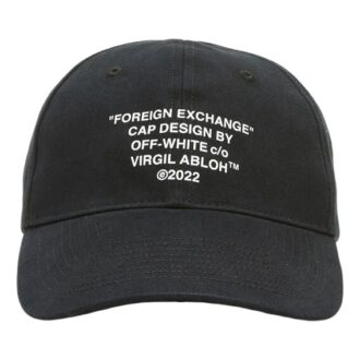 Off-White Men’ s Logo Alphabet Printing Black Cap