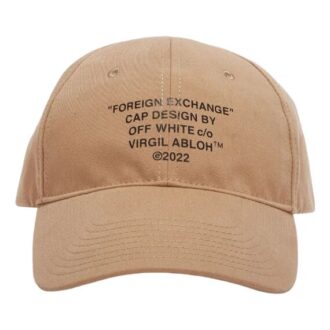 Off-White Men’ s Logo Alphabet Printing Brown Cap
