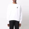 Off-White Men’ s Logo Arrow Pattern Pullover Loose Fit White