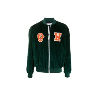 Off-White Men’ s logo Aviator Green Jacket