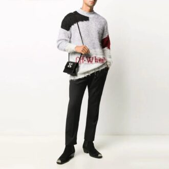 Off-White Men’ s Logo Colorblock Ordinary Version Gray