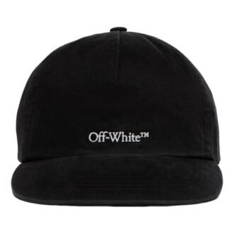 Off-White Men’ s Logo Embroidered Black Cap