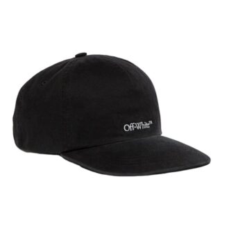 Off-White Men’ s Logo Embroidered Black Cap