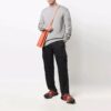 Off-White Men’ s Logo Embroidered Wool Sweater Gray