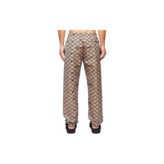 Off-White Men’ s Logo Full Print Elastic Waistband Casual Pants/Trousers Autumn Beige