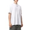 Off-White Men’ s Logo Graffiti Round Neck Pullover Short Sleeve Loose Fit White T-Shirt