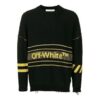 Off-White Men’ s logo Knit Round Neck Black