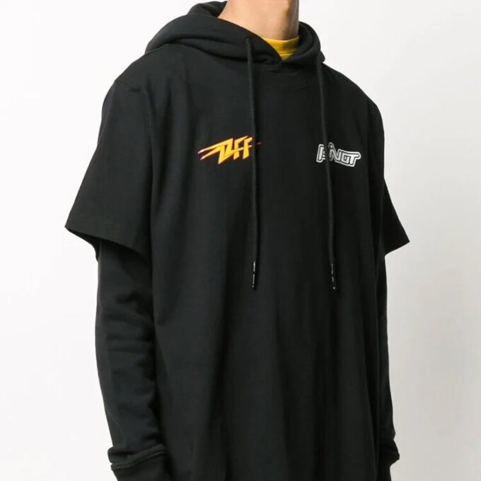 Off-White Men’ s logo Pattern Printing Black