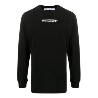 Off-White Men’ s logo Pattern Printing Black Tops
