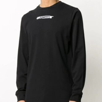 Off-White Men’ s logo Pattern Printing Black Tops