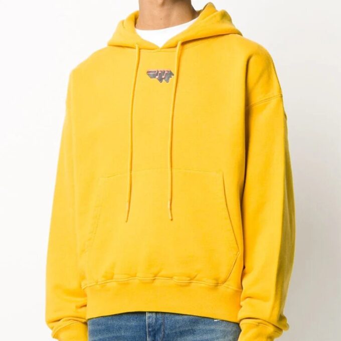 Off-White Men’ s logo Pattern Printing Yellow