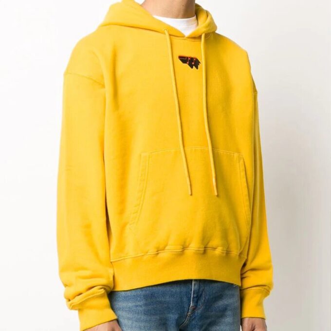 Off-White Men’ s logo Pattern Printing Yellow