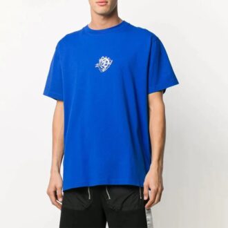 Off-White Men’ s Logo Printing Blue T-Shirt