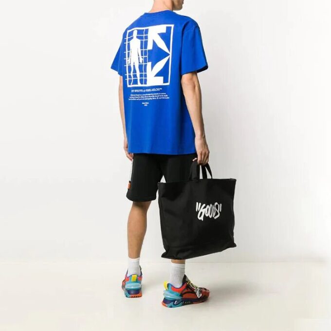 Off-White Men’ s Logo Printing Blue T-Shirt