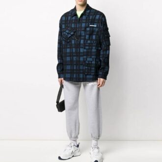 Off-White Men’ s Logo Printing Bundle Feet Sports Pants/Trousers/Joggers Light Grey