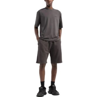 Off-White Men’ s Logo Printing Pattern Elastic Waistband Straight Shorts Brown Off-White Men’ s Logo Printing Pattern Elastic Waistband Straight Shorts Brown